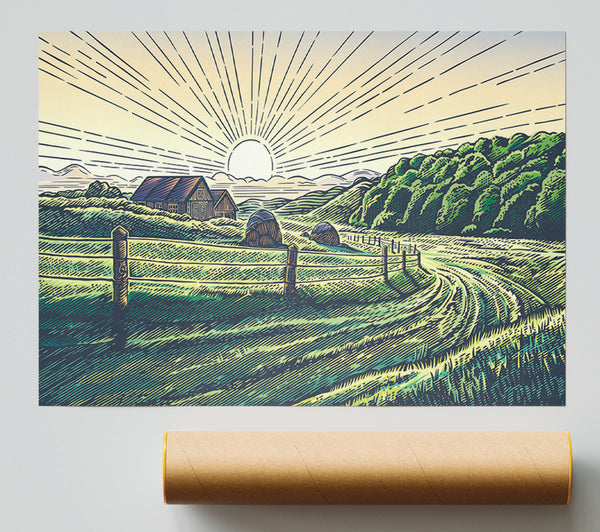 Stunning Line Sun Print