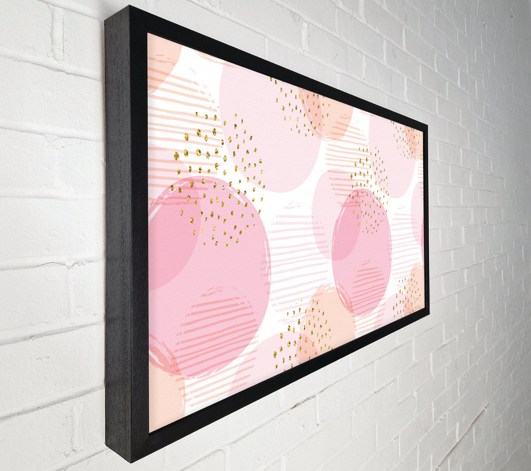  A Canvas Print of Peach Circles And Dots Canvas Print