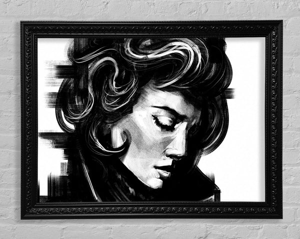 In The Dark Looking Down Framed Print