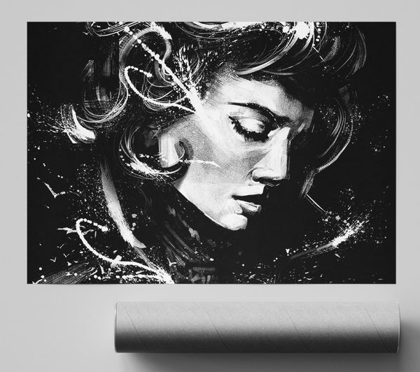 In The Dark Looking Down Woman Poster