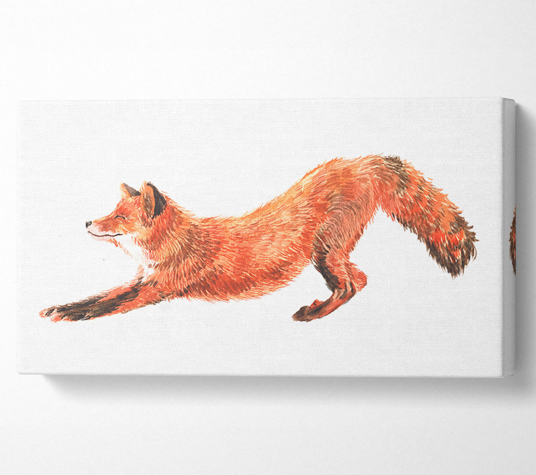  A Canvas Print of The Fox Crouching Canvas Wall Art
