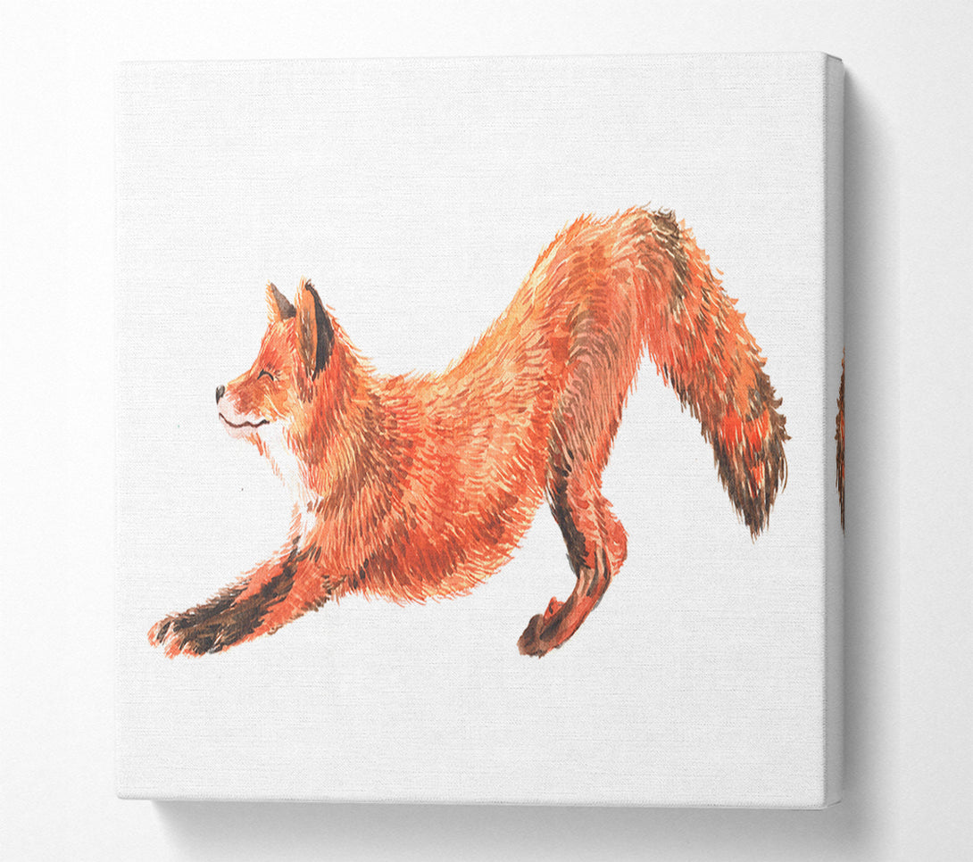  A Canvas Print of The Fox Crouching Canvas Wall Art
