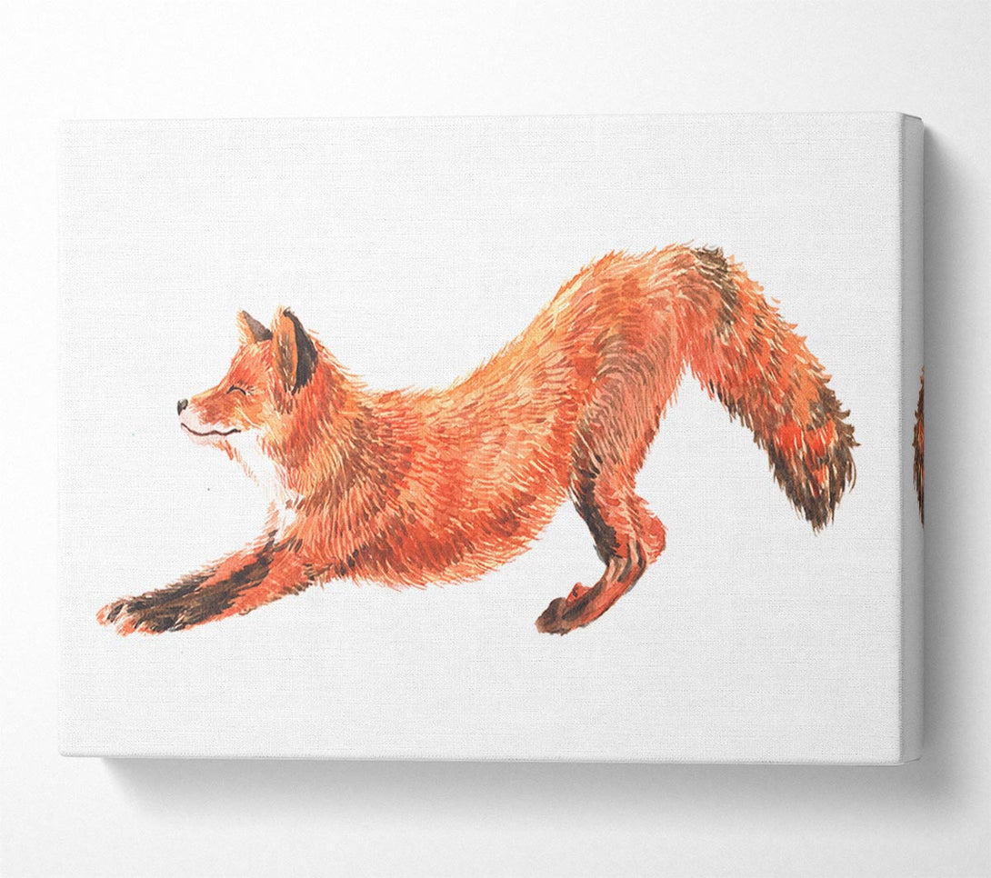  A Canvas Print of The Fox Crouching Canvas Wall Art