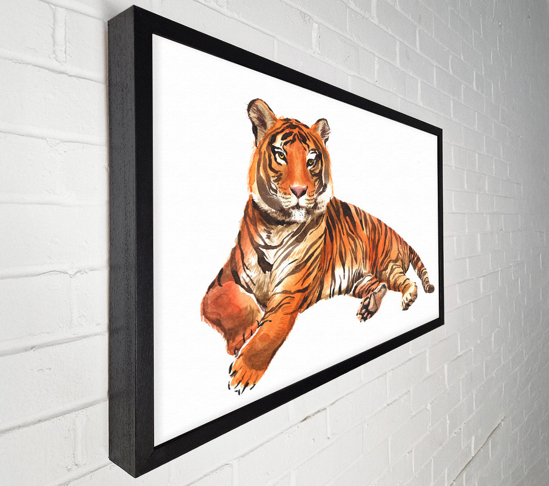  A Canvas Print of Tiger Laying Down Canvas Art
