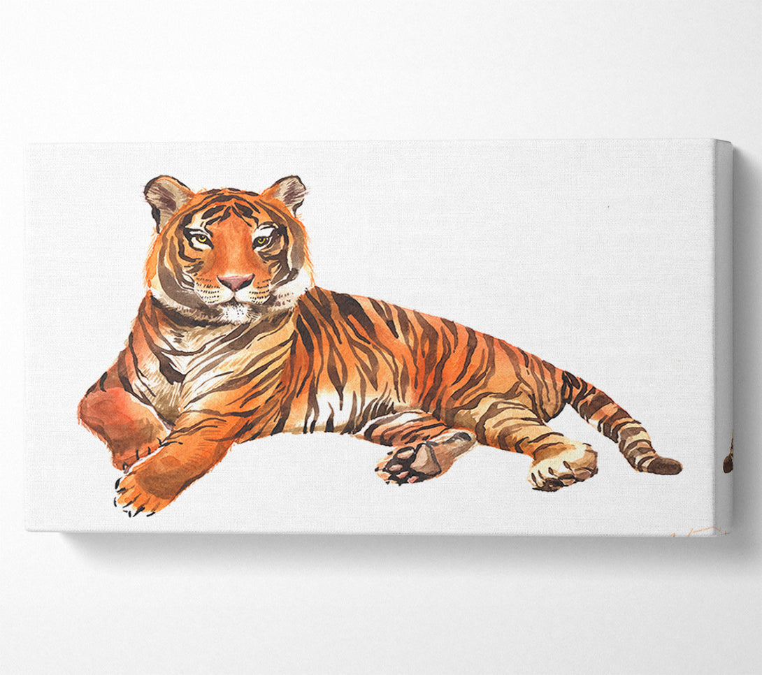  A Canvas Print of Tiger Laying Down Canvas Art