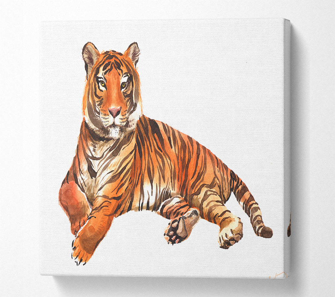  A Canvas Print of Tiger Laying Down Canvas Art