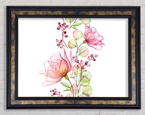 Trail Of The Floral Framed Print