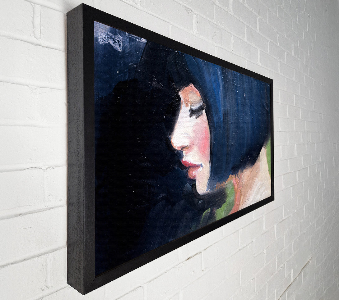  A Canvas Print of Bob Hair Cut Woman Canvas Wall Art