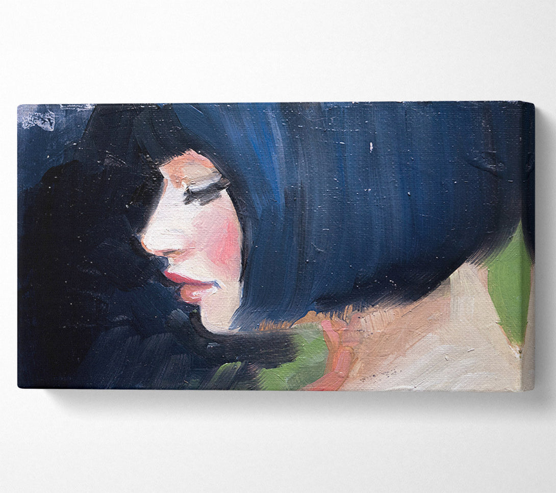  A Canvas Print of Bob Hair Cut Woman Canvas Wall Art