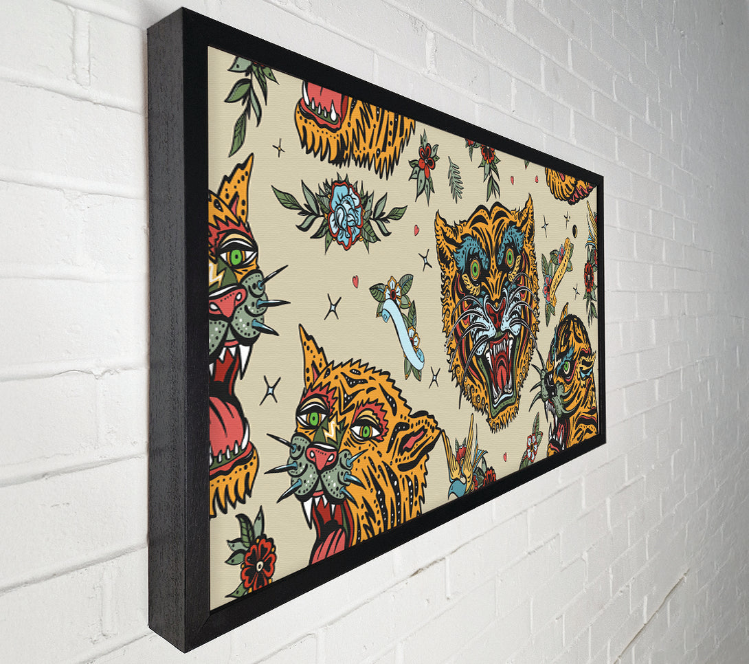  A Canvas Print of Tattoo Tiger Art Canvas Art
