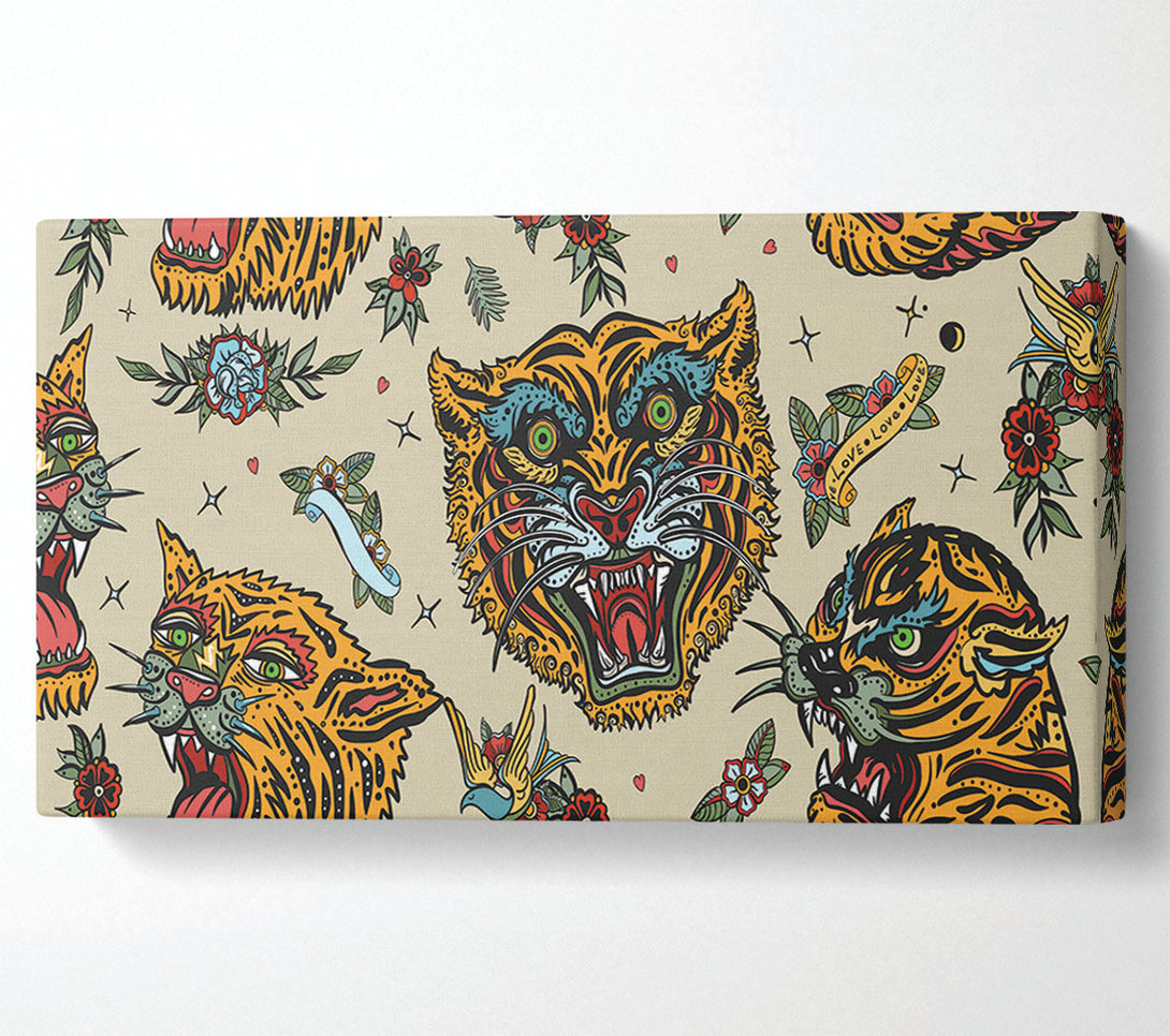  A Canvas Print of Tattoo Tiger Art Canvas Art