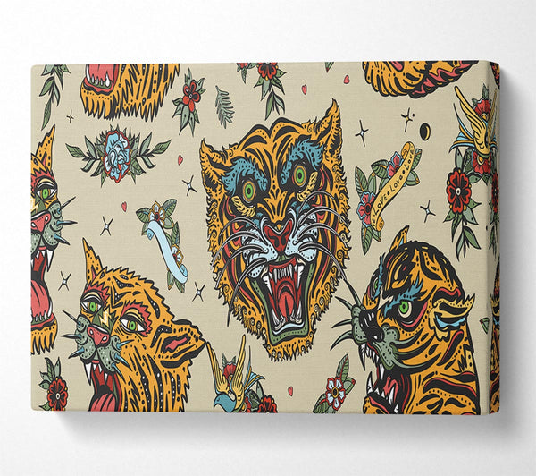  A Canvas Print of Tattoo Tiger Art Canvas Art