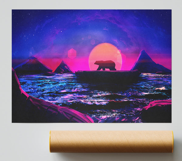 Polar Bear Dawn Giclee Print