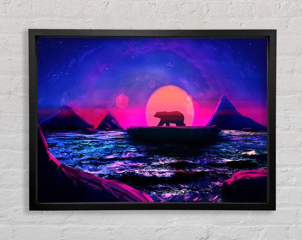 Polar Bear Dawn Framed Print