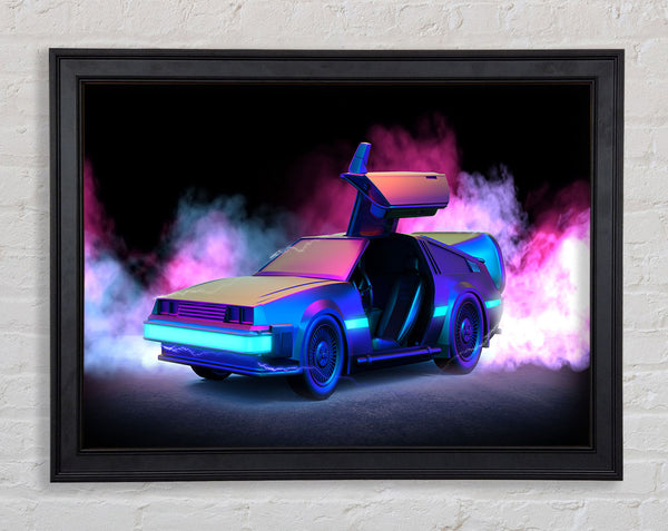 Delorean Smoke Framed Print