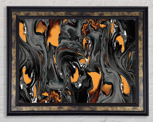 Molten Lava Pattern Framed Print