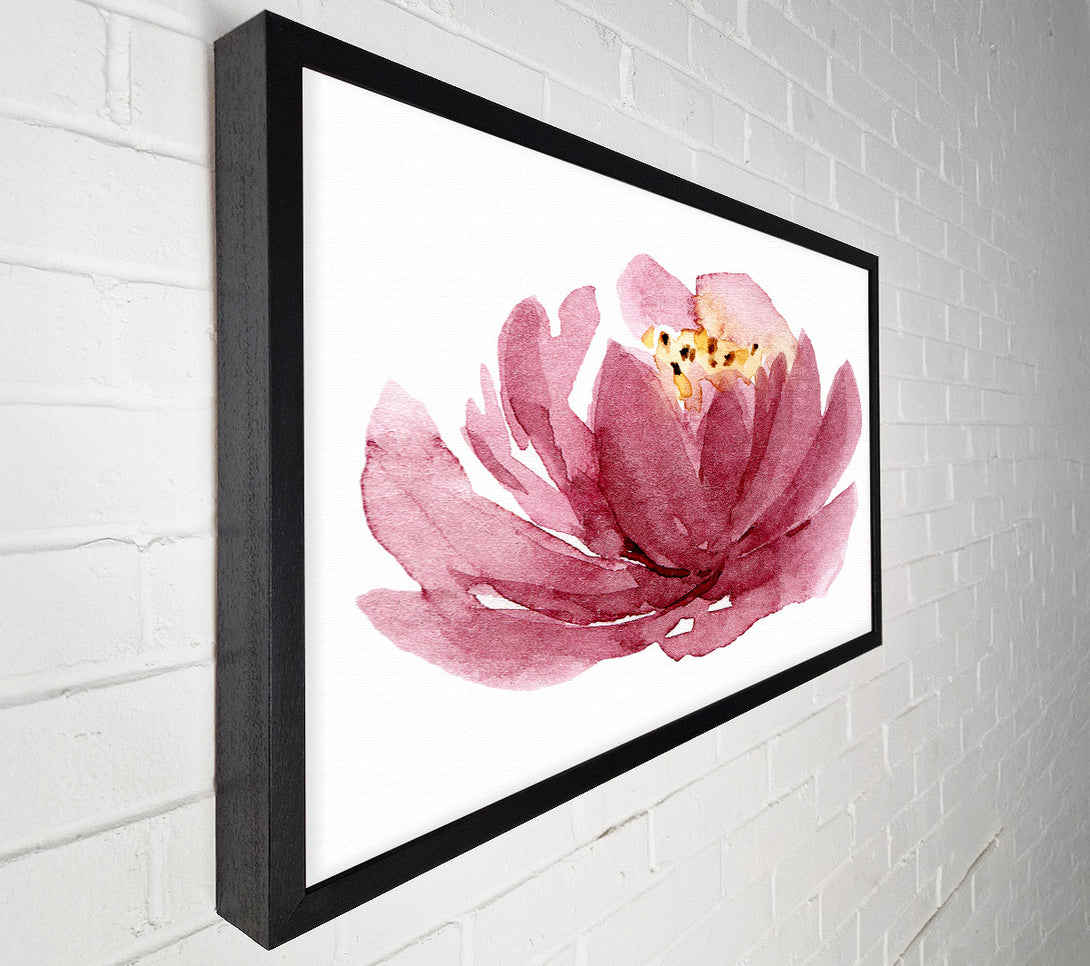  A Canvas Print of The Pink Flower Opening Canvas Wall Art