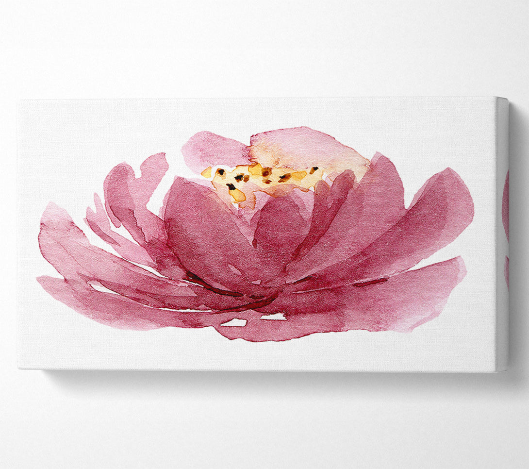  A Canvas Print of The Pink Flower Opening Canvas Wall Art