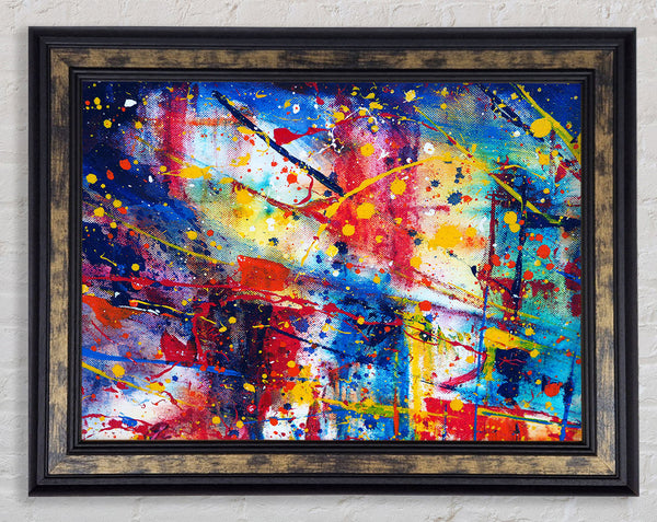 The Splatter Of The Bridge Framed Print