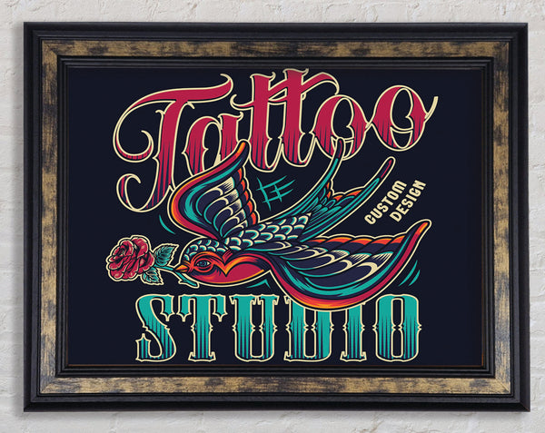 The Awesome Tattoo Studio Framed Print