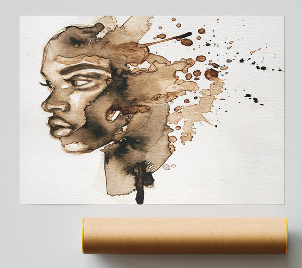 The Splatter Of Ink Portrait Giclee Print