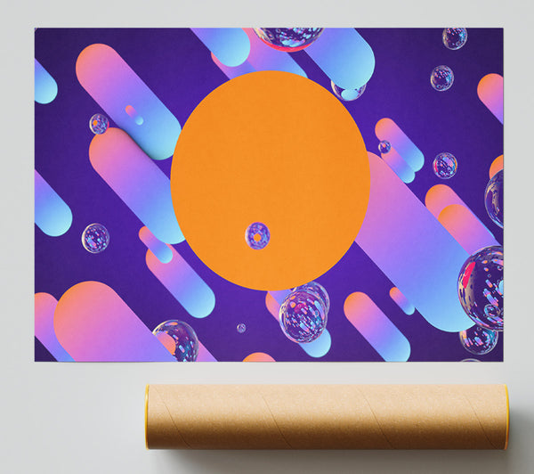 Red Orange Sun On Life Poster