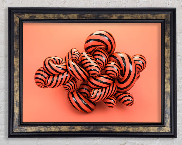 Twisty Stripey Mess Framed Print
