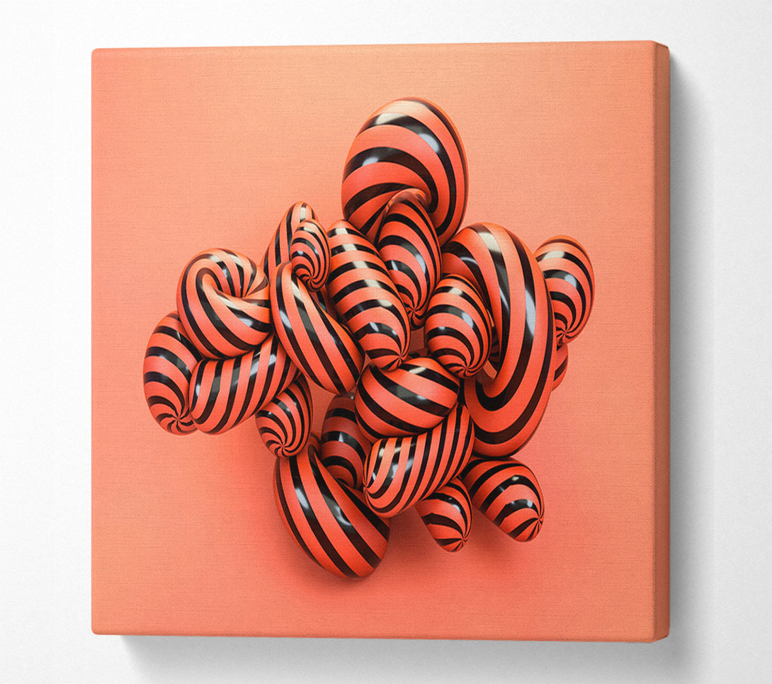  A Canvas Print of Twisty Stripey Mess Canvas Art