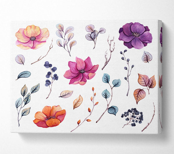  A Canvas Print of Selection Of Lovely Flowers Canvas Print