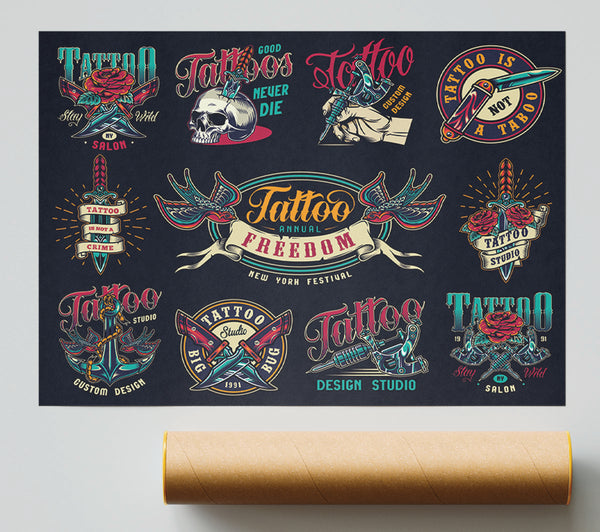 Tattoo Flash Art Studio Poster