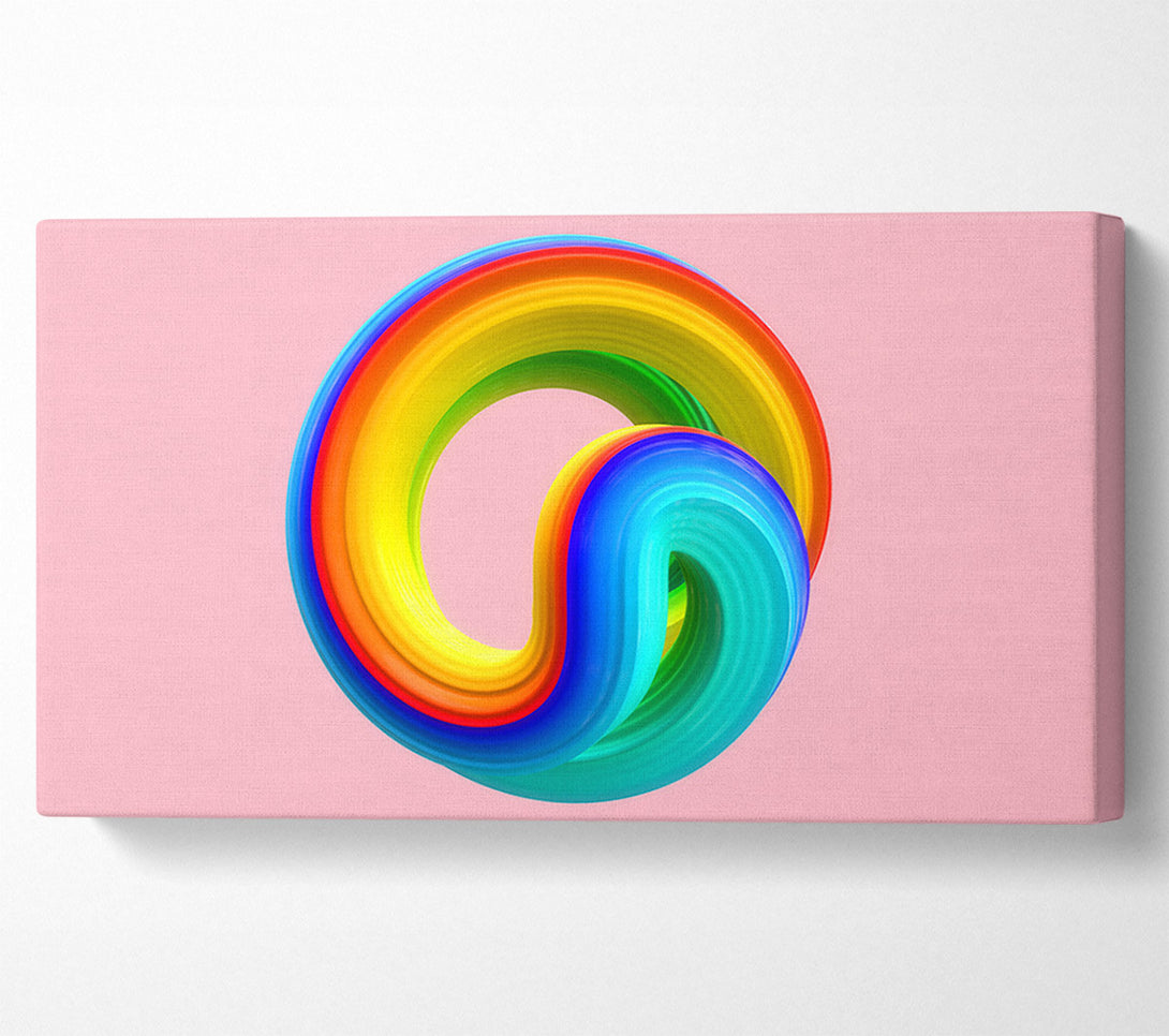  A Canvas Print of The Rainbow Swirl Paste Canvas Print