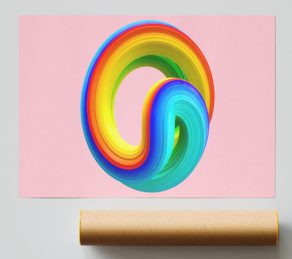 The Rainbow Swirl Paste Giclee Print