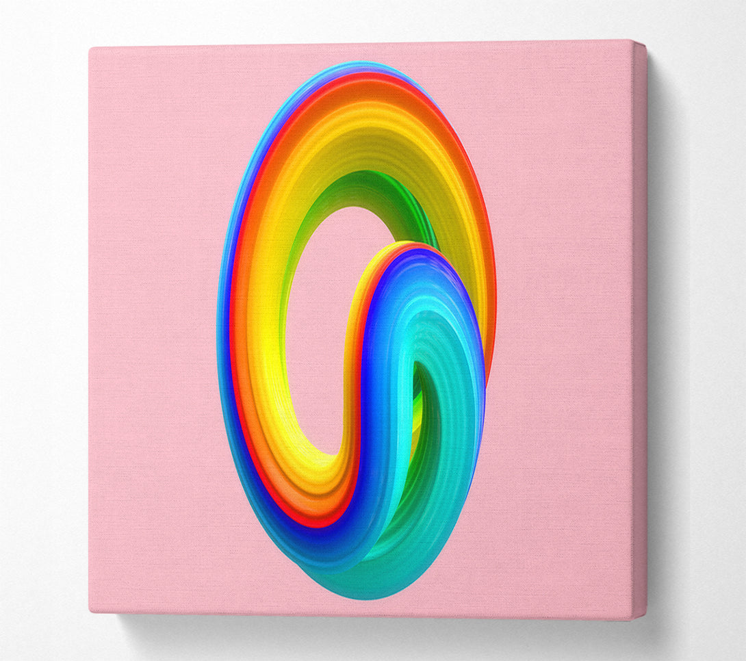  A Canvas Print of The Rainbow Swirl Paste Canvas Print