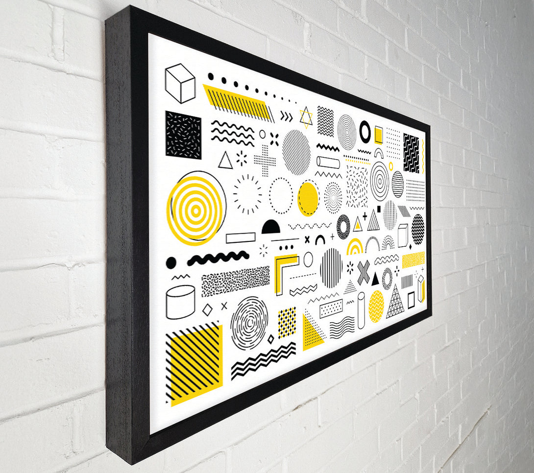  A Canvas Print of Mixture Of Shapes And Colours Canvas Wall Art