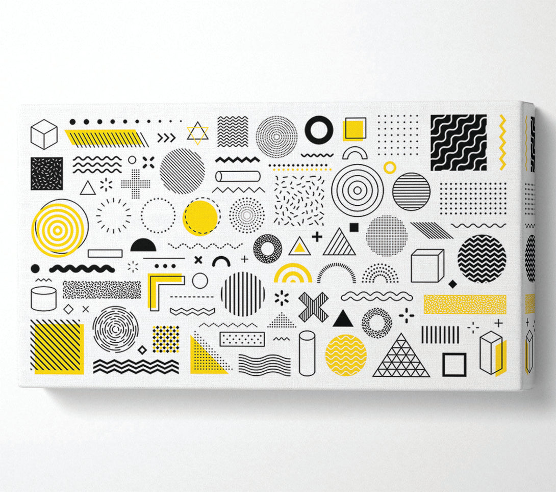  A Canvas Print of Mixture Of Shapes And Colours Canvas Wall Art