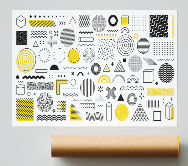 Mixture Of Shapes And Colours Poster