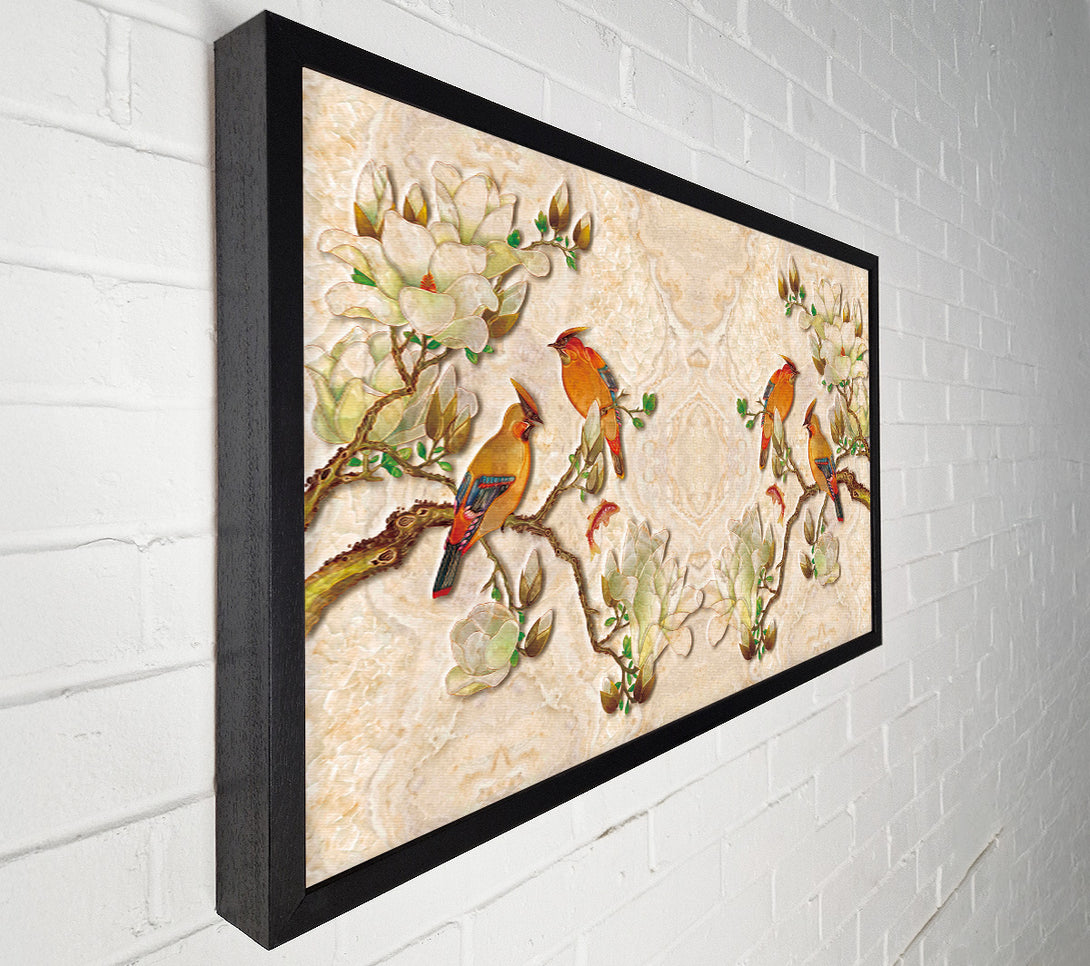  A Canvas Print of The Birds On The Branches Symmetry Canvas Wall Art