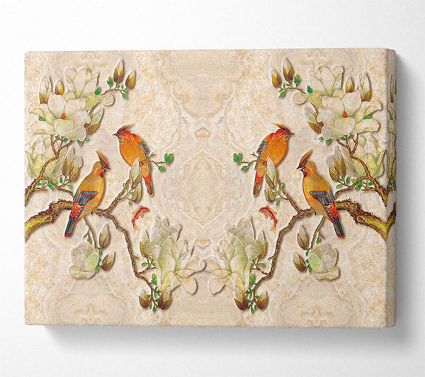  A Canvas Print of The Birds On The Branches Symmetry Canvas Wall Art