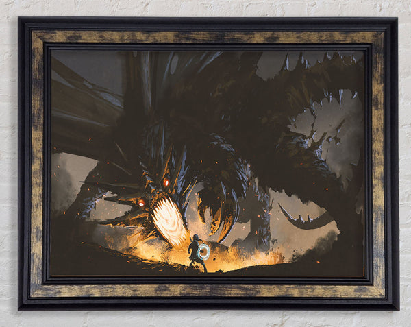 Take On The Dragon Framed Print