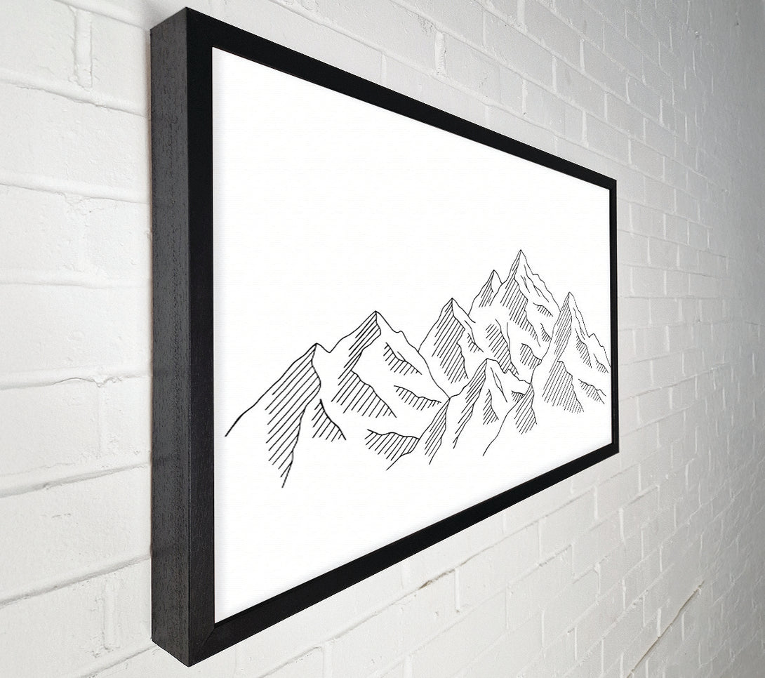  A Canvas Print of Simple Mountains Canvas Print