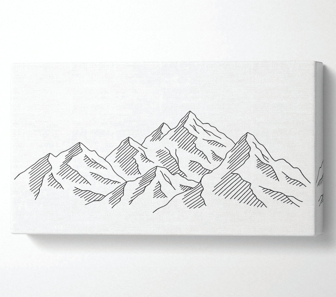  A Canvas Print of Simple Mountains Canvas Print
