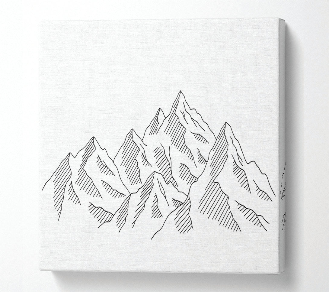  A Canvas Print of Simple Mountains Canvas Print