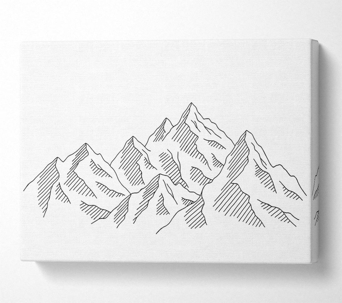  A Canvas Print of Simple Mountains Canvas Print