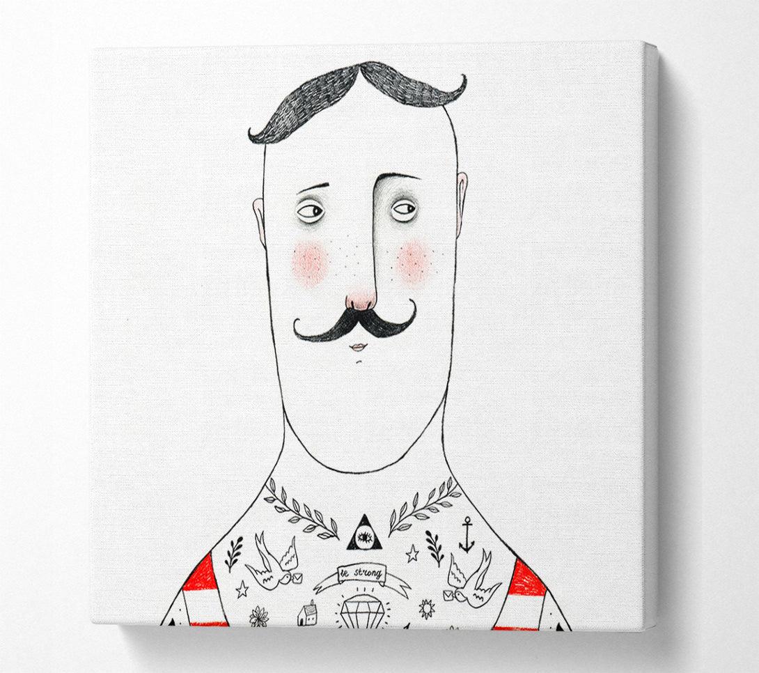  A Canvas Print of French Tattoo Canvas Print