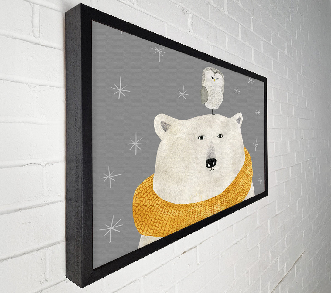  A Canvas Print of The Bear And The Owl Canvas Print