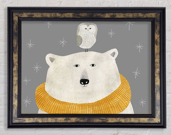 The Bear And The Owl Framed Print