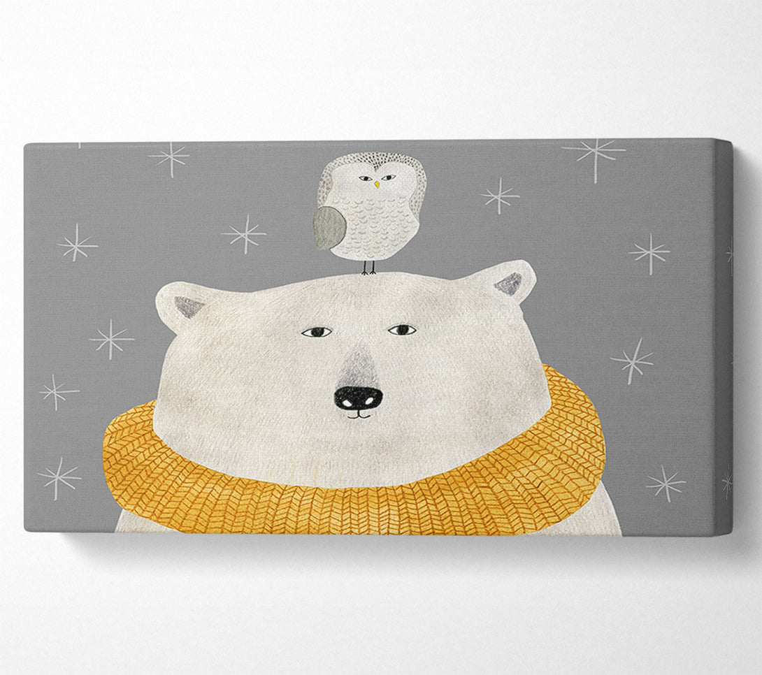  A Canvas Print of The Bear And The Owl Canvas Print