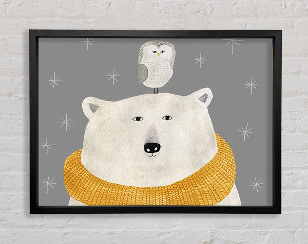 The Bear And The Owl Framed Print