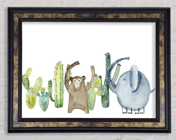 The Animal Party Framed Print