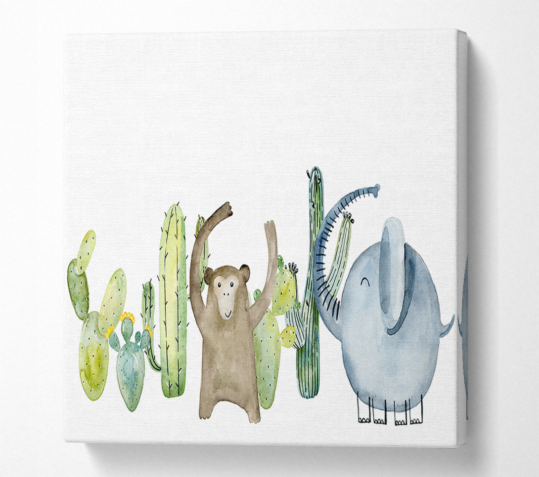  A Canvas Print of The Animal Party Canvas Art